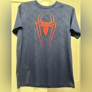Marvel Spiderman Men's Blue T-Shirt - Size LG